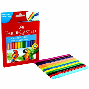 CANETINHA HIDROGRAFICA 12 CORES - FABER CASTELL