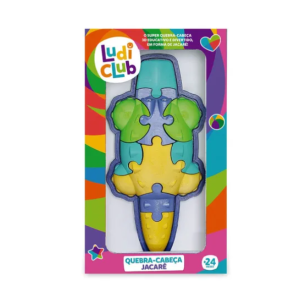 Quebra Cabeça 3D Jacaré Didático Brinquedo Educativo Ludi Club