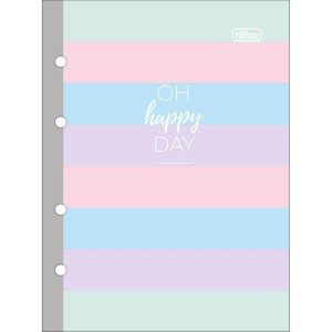 REFIL TILIFLEX PARA CADERNO ARGOLADO COLEGIAL HAPPY 80FOLHAS 177MMX240MM 310239