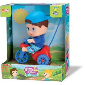 BONECO LITTLE DOLLS PLAYGROUND TRICICLO MENINO DIVERTOYS 22CMX13,2CMX26,5CM 8111