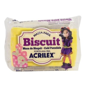 MASSA BISCUIT AMARELO OURO ACRILEX 90G 12CMX2CMX7CM 074900505