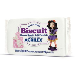 MASSA BISCUIT BRANCO ACRILEX 90G 12CMX2CMX7CM 074900519