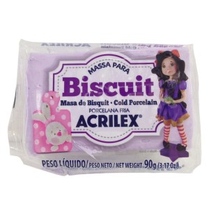 MASSA BISCUIT LILÁS ACRILEX 90G 12CMX2CMX7CM 074900528